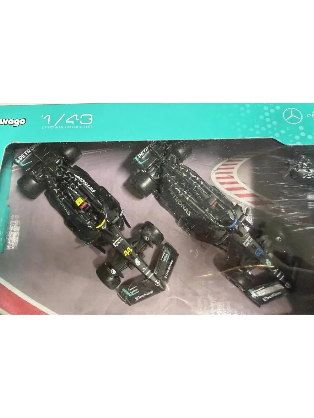 Bburago 1/43 Scale Mercedes-AMG F1 W14 E Performance Model Cars
